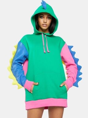 Current Mood DINO MIGHTY COLORBLOCK HOODIE